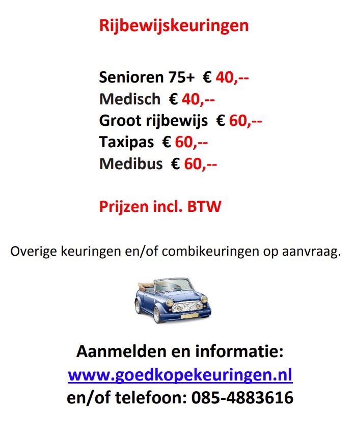 flyer rijbewijskeuring